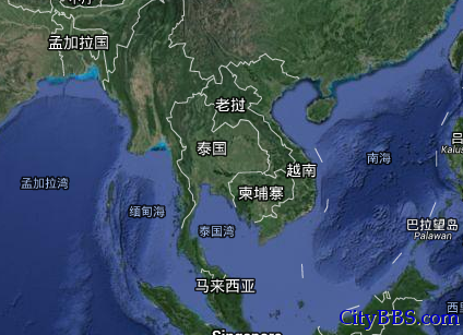 泰国周边卫星图