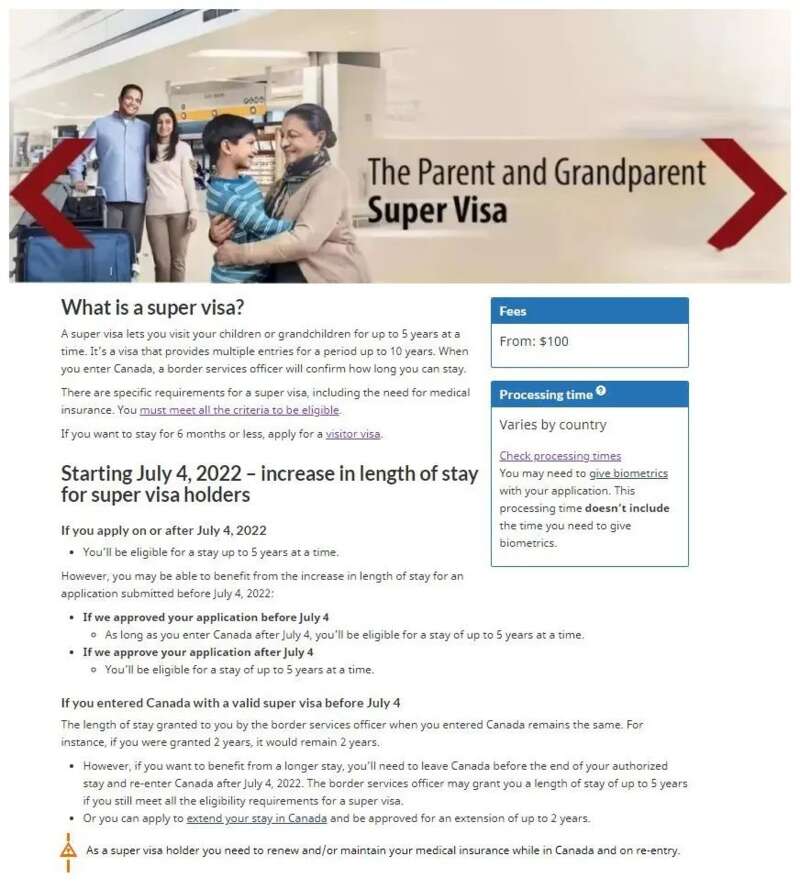 超级签证（Supervisa）的重大改革