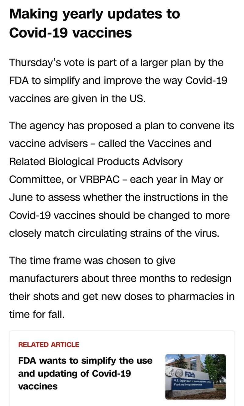 将来最可能的模式就是，采用当年流行Covid-19病株特异的疫苗，普通人一年接种一次；高危险人群可以考虑一年 ...