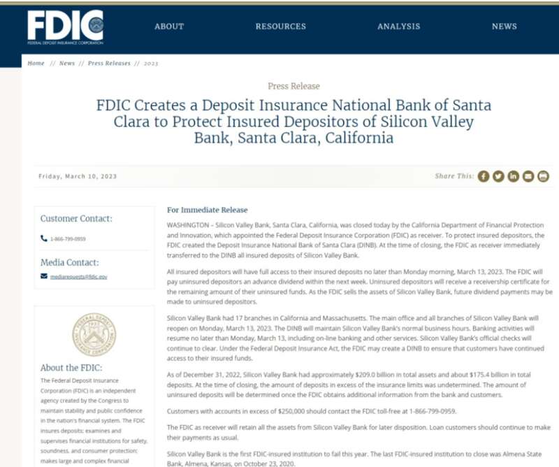 根据FDIC（Federal Deposit Insurance Corporation，联邦存款保险公司）的统计，至2023年3月初，美国银行业 ...