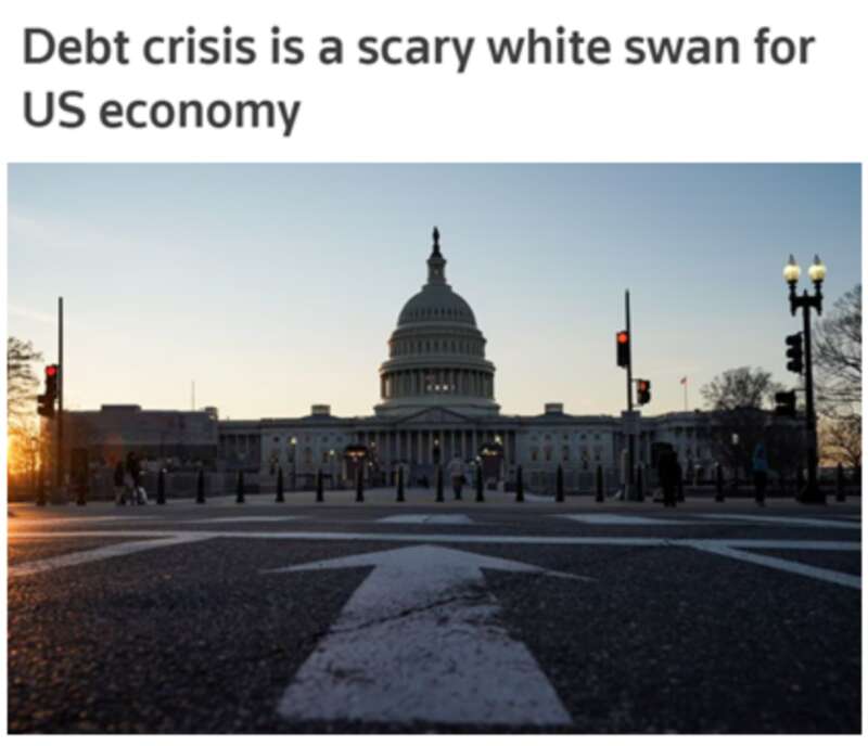 路透近日的分析报道甚至用“白天鹅事件”来形容美国可能出现的债务违约