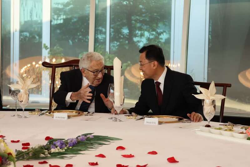 中国驻美大使为基辛格举办百岁寿宴,现场图曝光