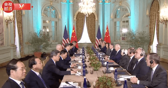 中美元首在美国旧金山斐洛里庄园举行会晤
