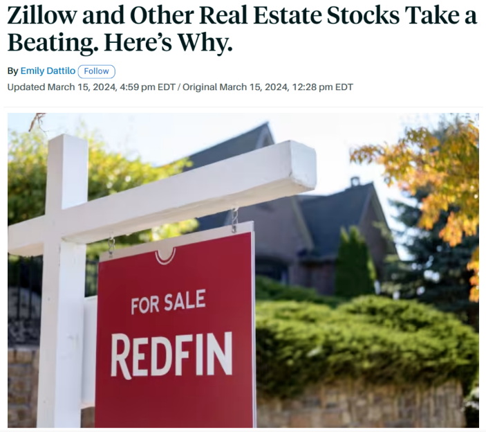NAR宣布和解，引发房地产公司股市动荡